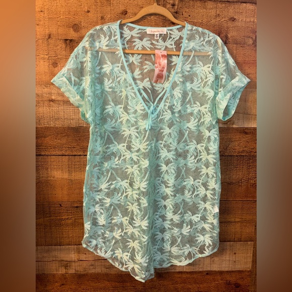 Francesca's Collections Other - Francesca's Mint Lace Swim Cover Dress
